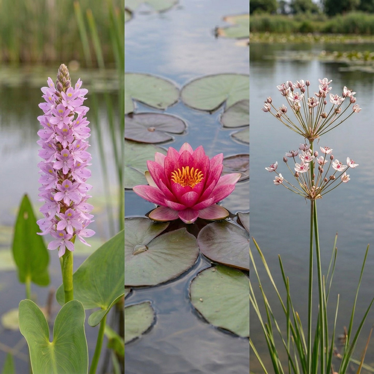 Set Estanque Completo Rosa - 9 Plantas (incl. Lirio) 3 Cestas Accesorios_2