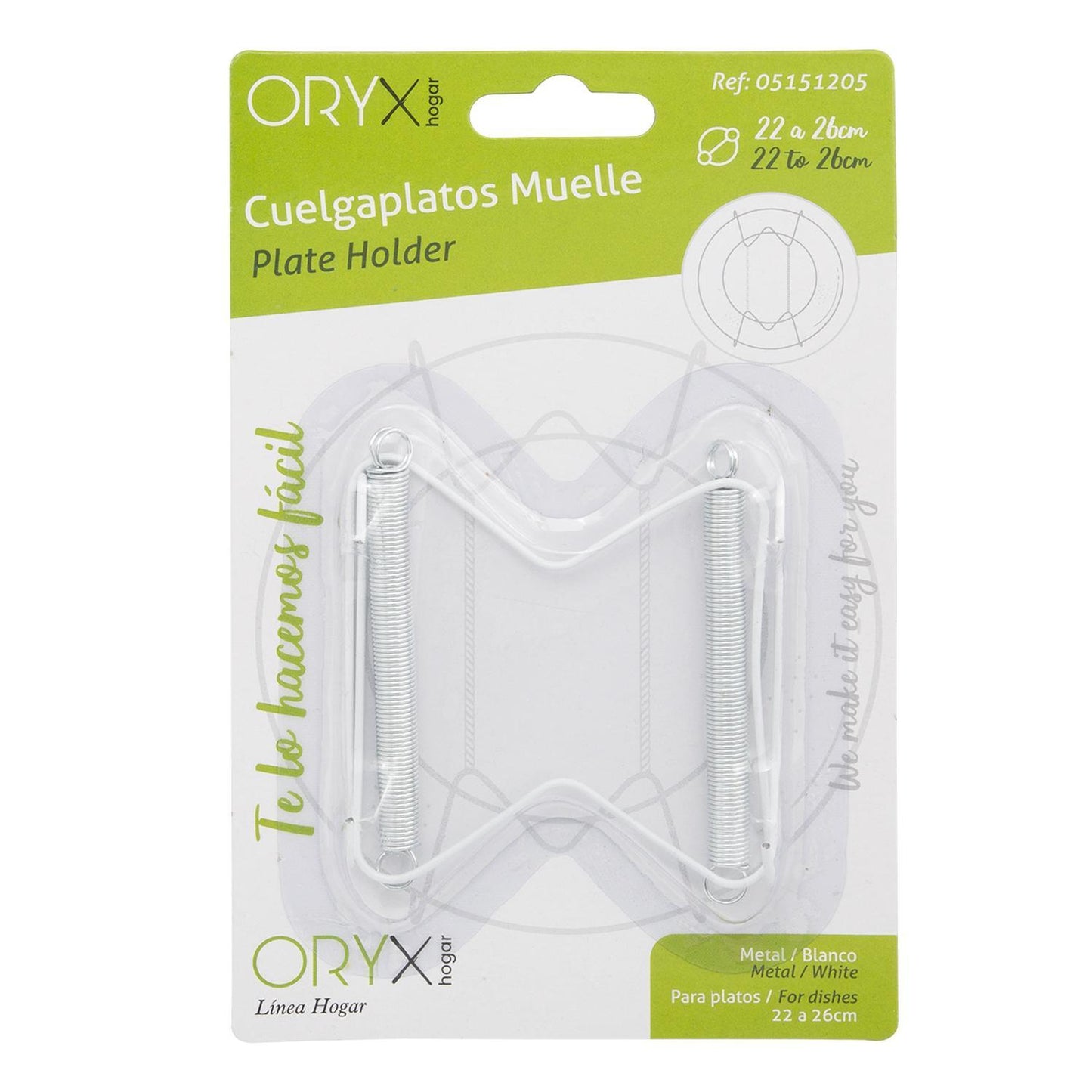 Cuelgaplatos Muelle Para Platos De Ø 22 A 26 Cm.