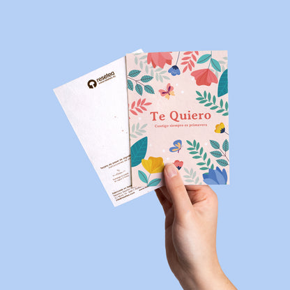 Postal Plantable Te Quiero con Semillas de Flor de Aliso – Regalo Romántico Original - Resetea_3