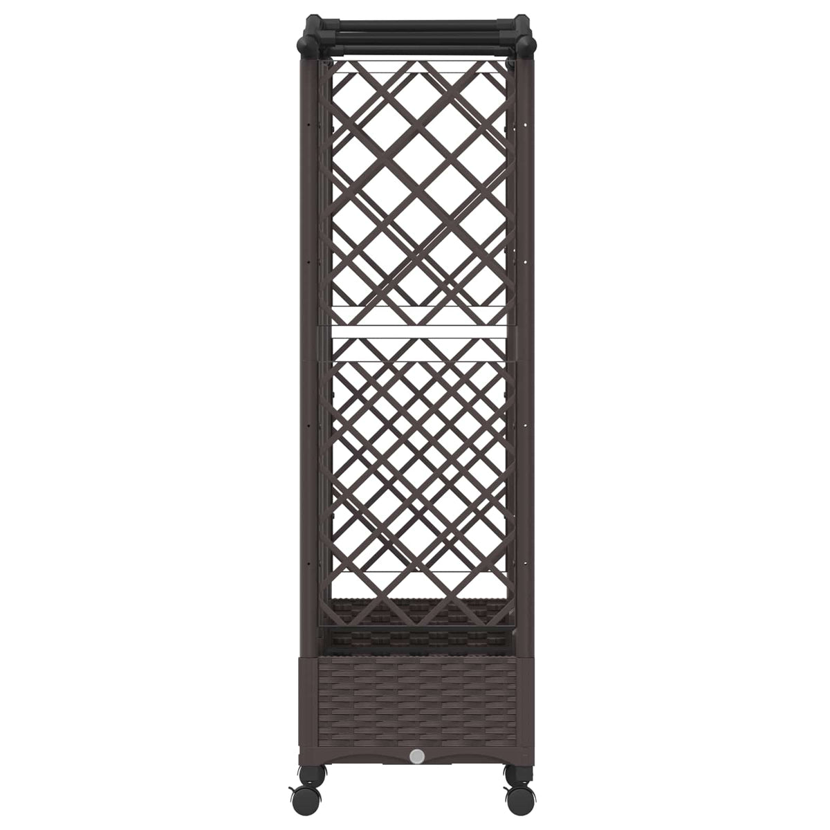 Cama Elevada Con Trellis Y Techo Marrón 163 X 40 X 129 Cm Pp_3