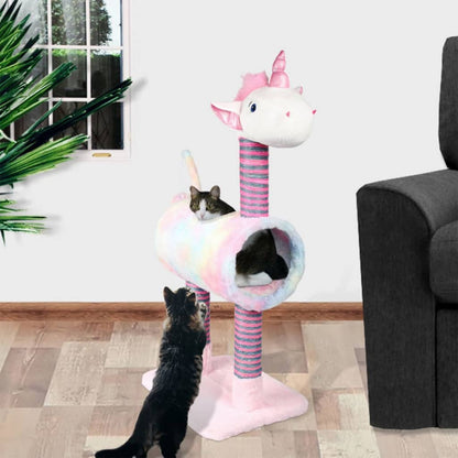 Pets Collection Rascador Para Gatos Unicorn Rosa 40x30x85 Cm_1