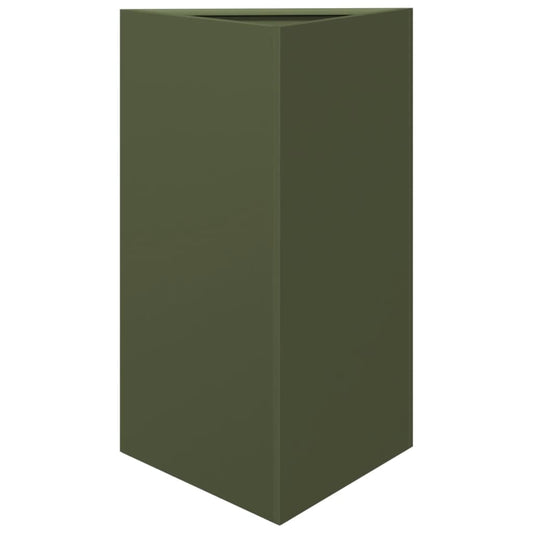 Jardinera Triangular Acero Verde Oliva 50x43x75 Cm_0
