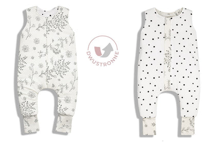 Saco De Dormir Con Pies Reversible T-xs Jersey Algodón Dots-bloom_0