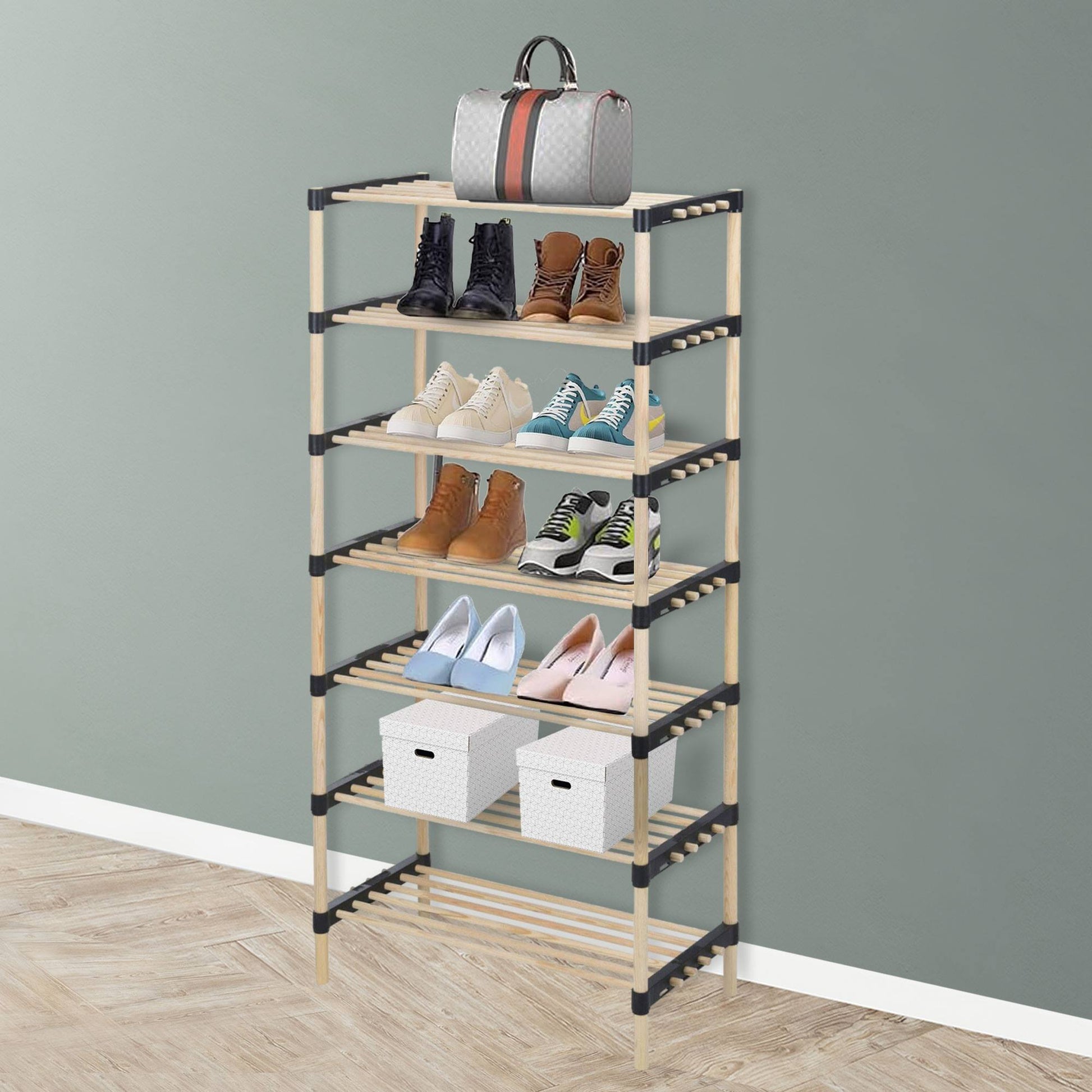Well Home Zapatero De 7 Estantes En Madera Y Metal H.110cm_3