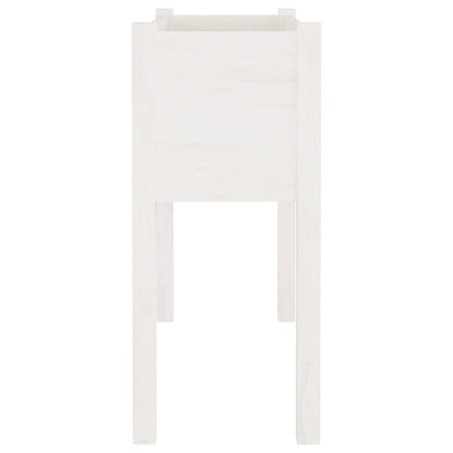 Jardineras 2 Uds Madera Maciza De Pino Blanco 70x31x70 Cm_4