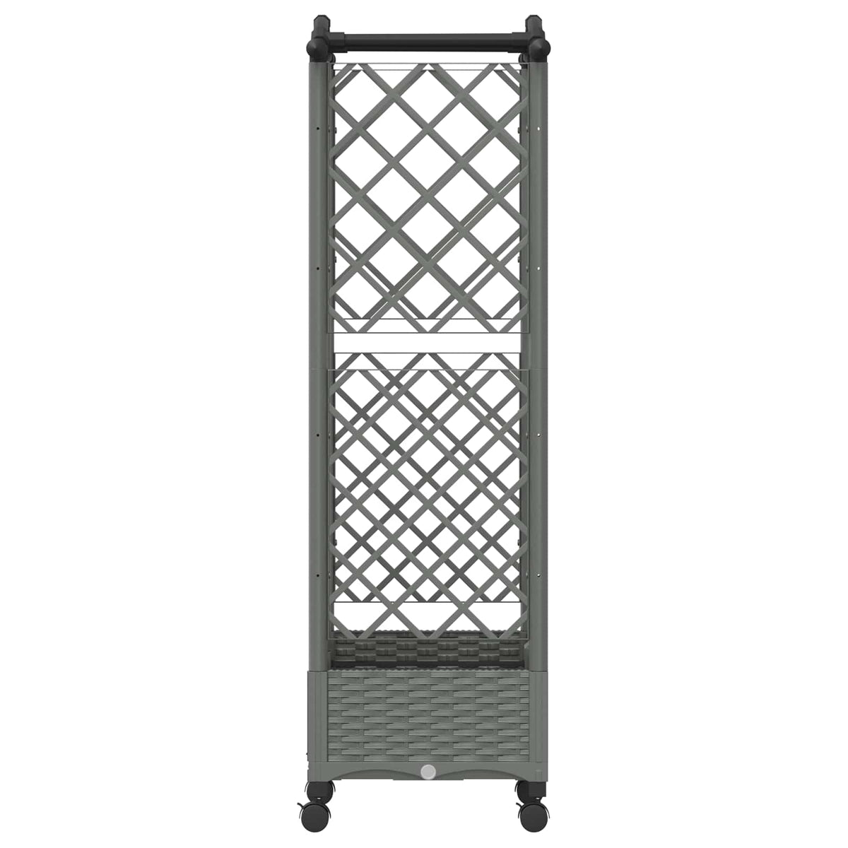 Cama Elevada Con Trellis Y Techo Gris Claro 124 X 40 X 129 Cm_3