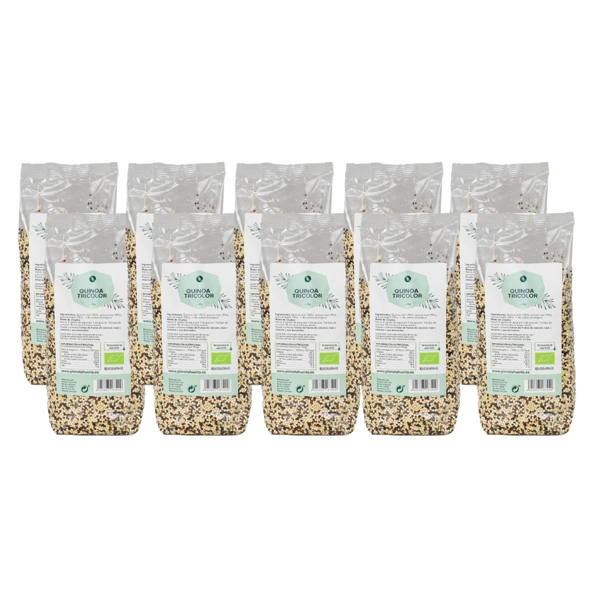 Pack 10x Quinoa tricolor ECO Planeta Huerto 500 g