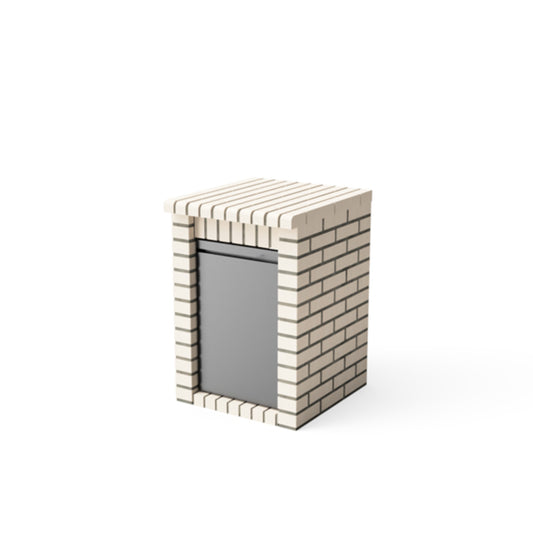 Banco módulo 61 Volterra bege com portas, Movelar