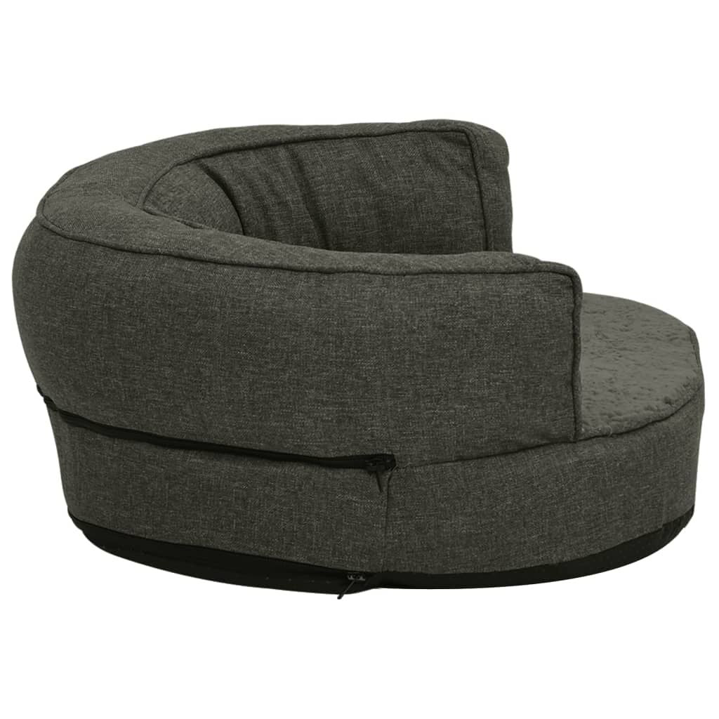 Vidaxl Colchón Para Cama De Perro Ergonómico Gris Oscuro 75x53 Cm_4