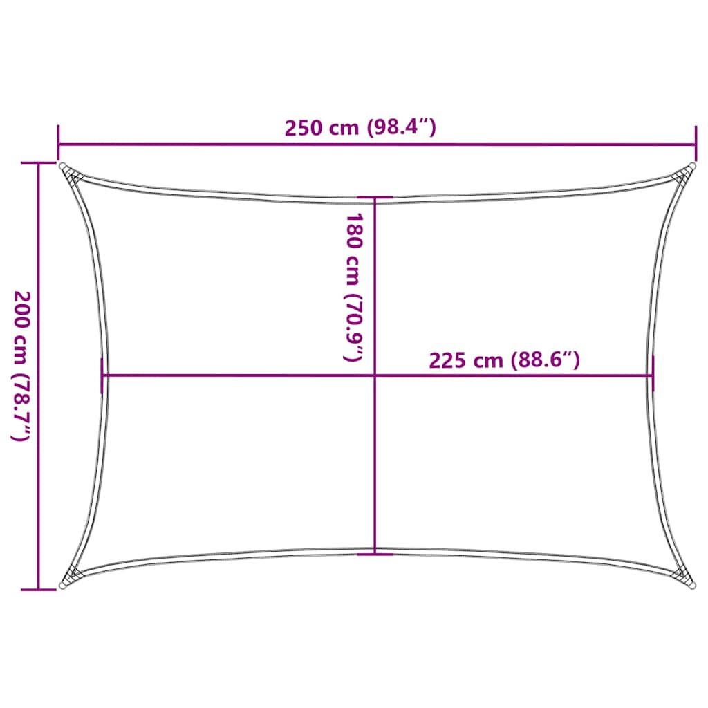 Vidaxl Toldo De Vela Azul Hdpe 160 G/m² 2x2,5 M_2