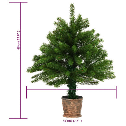 Vidaxl Árbol De Navidad Artificial Preiluminado Con Luces Verde 65 Cm_2