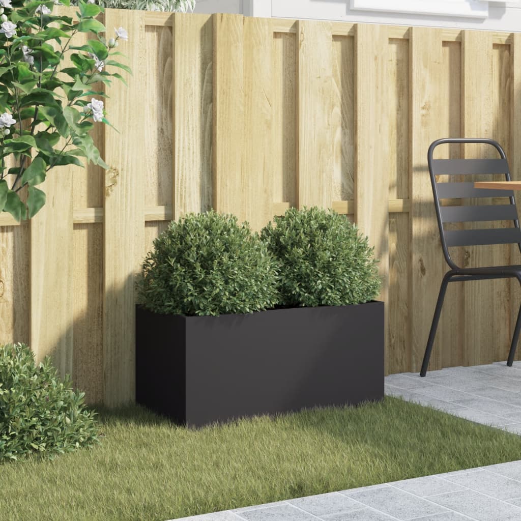 Jardinera Acero Negro 62x30x29 Cm_2