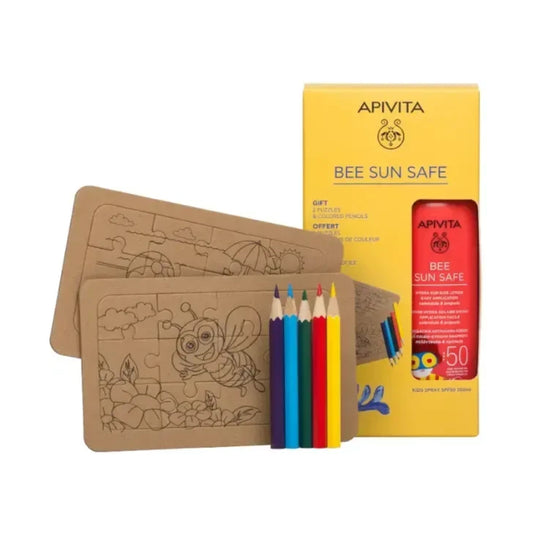 Spray solar Hydra para crianças FPS50 Apivita + PRESENTE