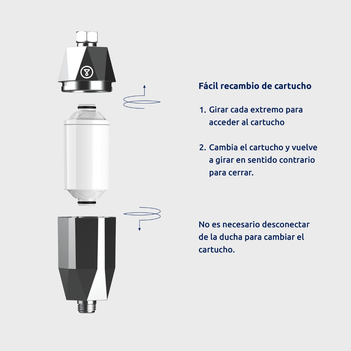 Embalagem de 2 cartuchos de filtro de chuveiro ShowerPro Diamond Tappwater