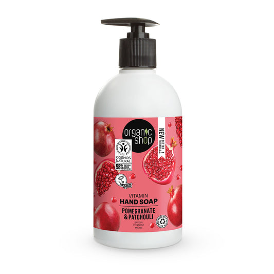 Sabonete Líquido para as Mãos com Vitamina de Romã Organic Shop 500 ml