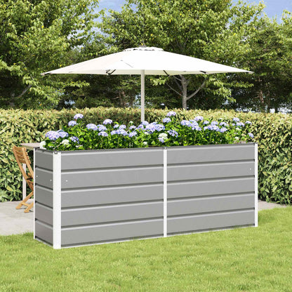 Jardinera Gris Claro 195 X 50 X 75 Cm Acero Galvanizado_1