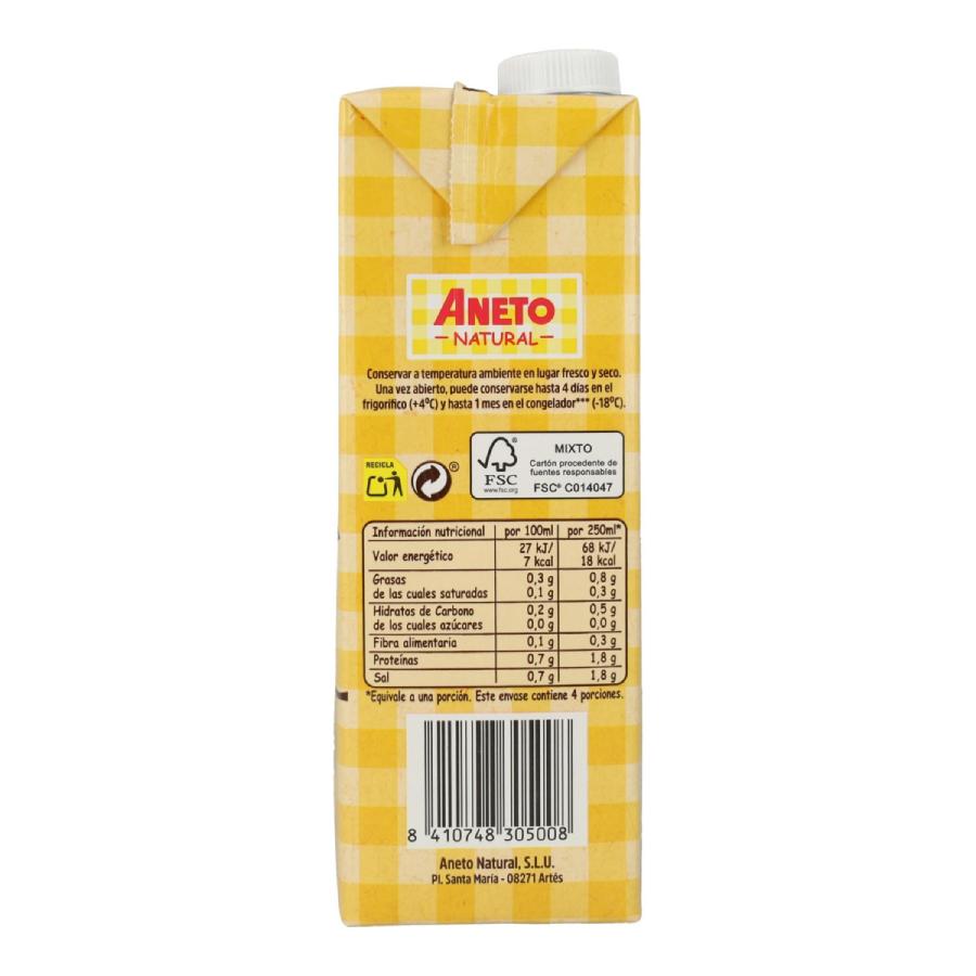 Embalagem de 1L de caldo de galinha biológico natural + 1L de caldo de peixe biológico Aneto GRÁTIS