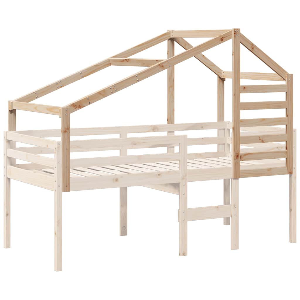 Techo De Cama Infantil Madera Maciza Pino 198x87x113 Cm_2