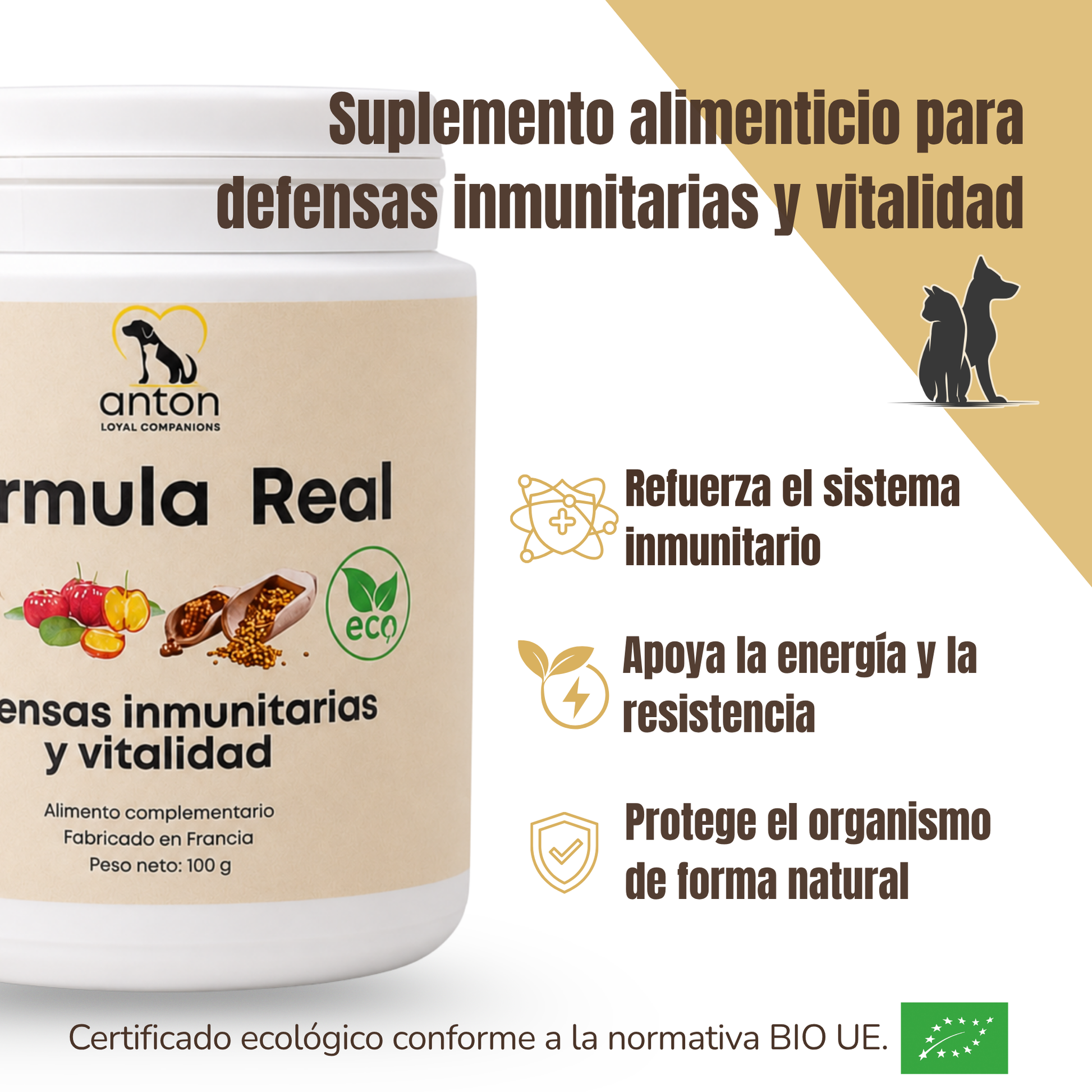 Suplemento natural para las defensas y la vitalidad de perros y gatos – ECO 100 g_1