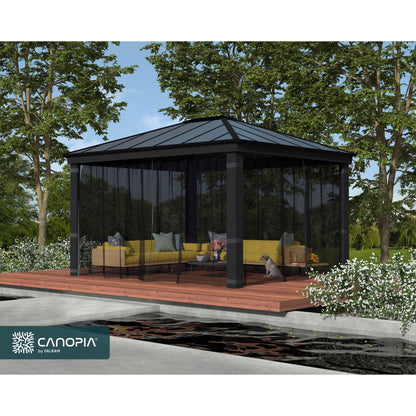 Conjunto de mosquiteiro para gazebo Dallas 360x422 cm 