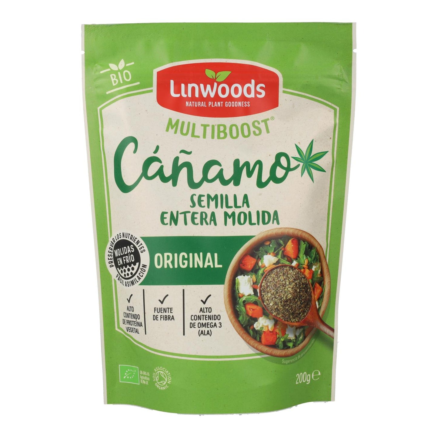 Sementes de cânhamo moídas biológicas Linwoods 200g