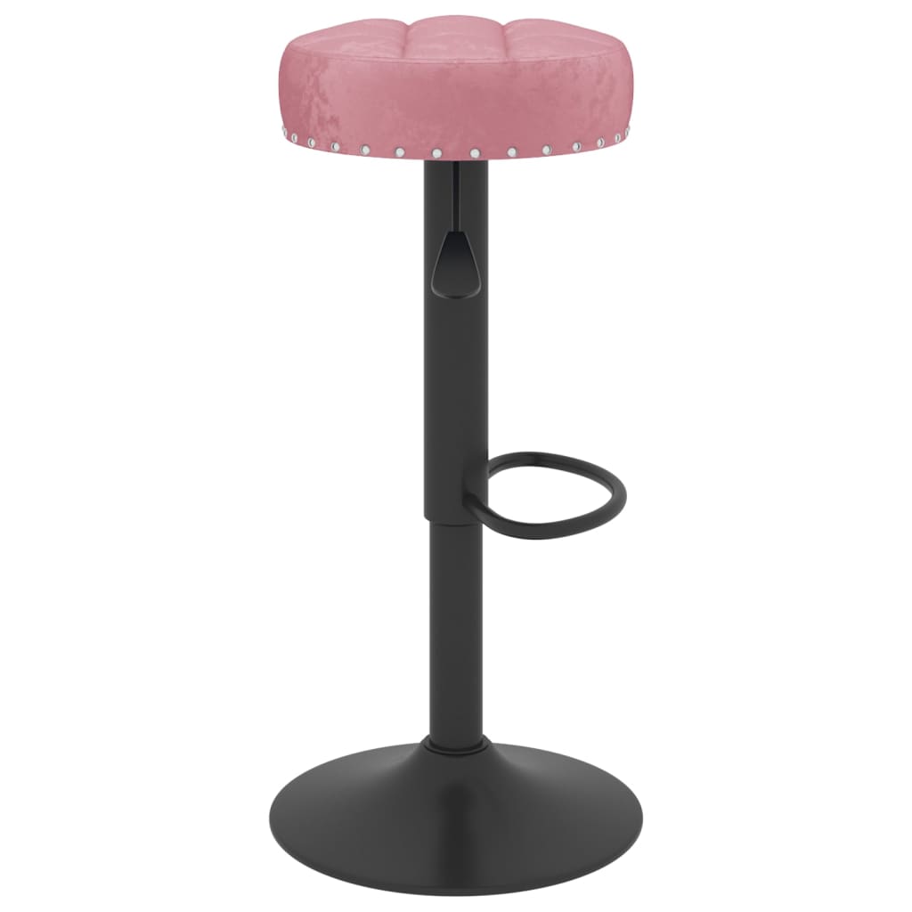 Taburetes De Cocina 2 Unidades Terciopelo Rosa_3