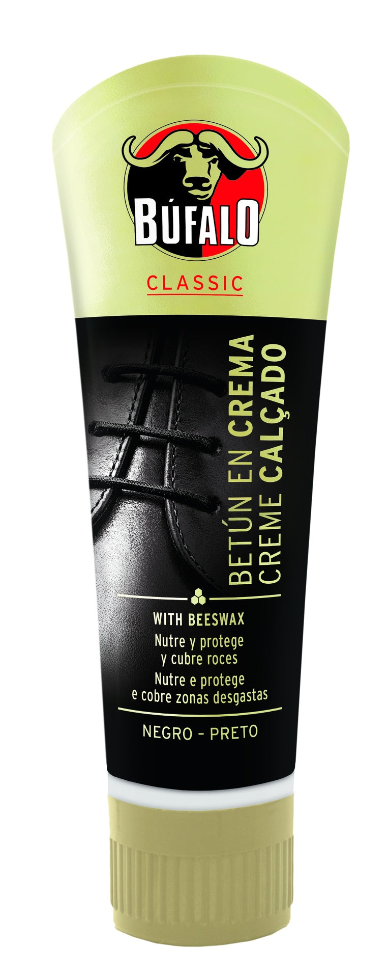 Tubo de graxa para sapatos Buffalo Black 50ml