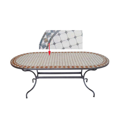 Conjunto De Mesa Y 6 Sillones Con Cojines Para Terraza O Jardin Mosaico Montecarlo/bahia-200/6._3