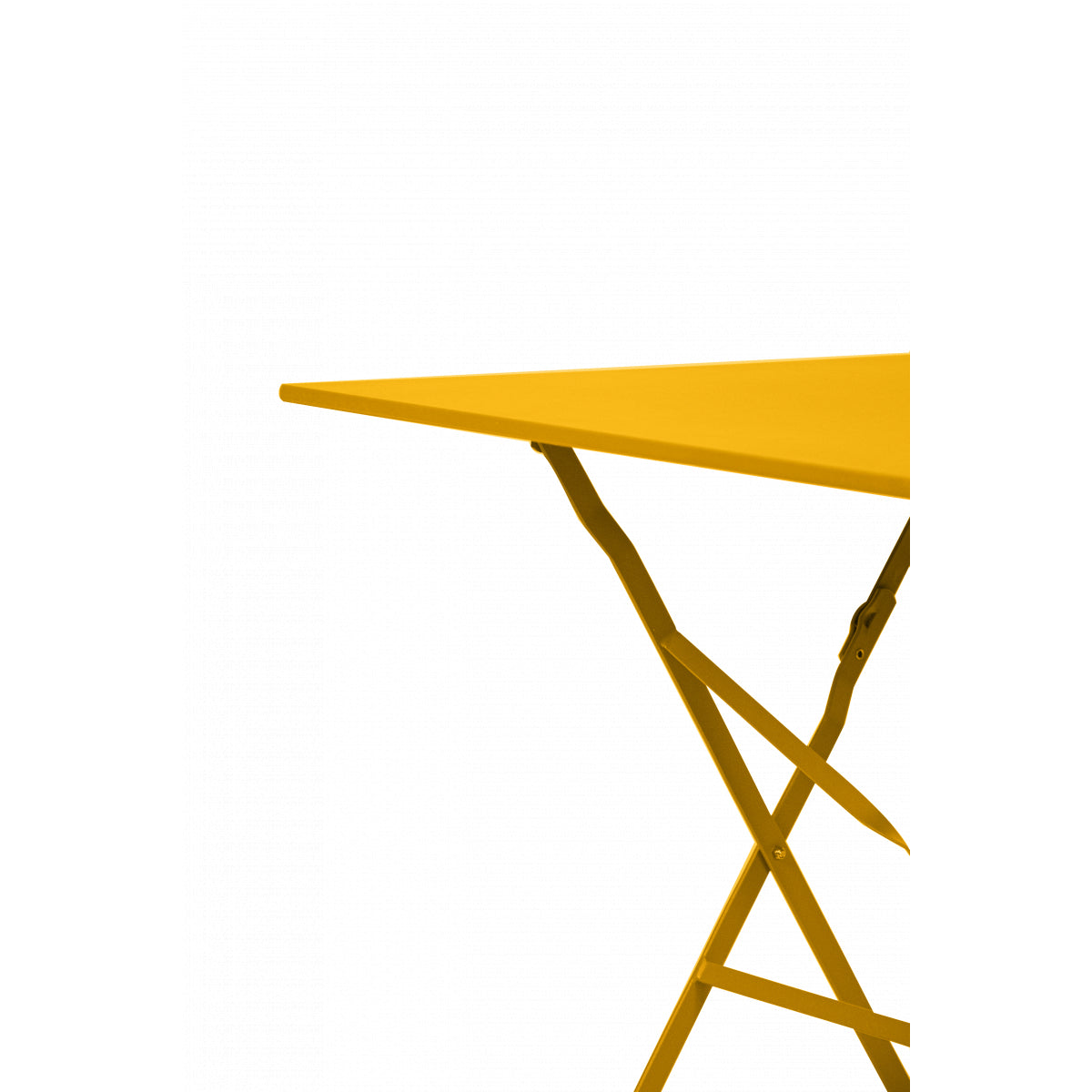 Mesa De Jardín Plegable Bistrot Cuadrada 2 Personas Amarillo 70x70cm- Mobiliario De Jardín_2