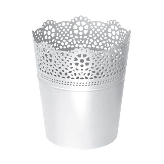 Maceta Lace , Dimensiones (mm) 112x112x130, Color Blanco