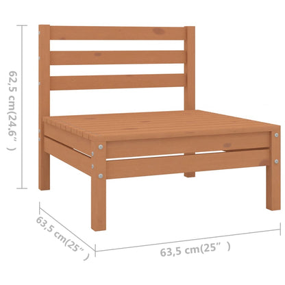 Juego Muebles De Jardín 4 Pzas Madera Maciza Pino Marrón Miel / Vetonek_4