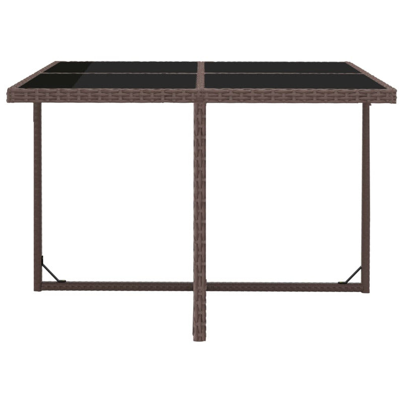 Vidaxl Set De Comedor Jardín 5 Pzas Y Cojines Ratán Sintético Marrón_5
