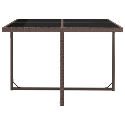 Vidaxl Set De Comedor Jardín 5 Pzas Y Cojines Ratán Sintético Marrón_5