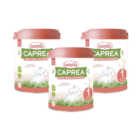 Embalagem de 3 unidades de leite de cabra para lactentes Caprea 1 (0 a 6 meses) 800 g