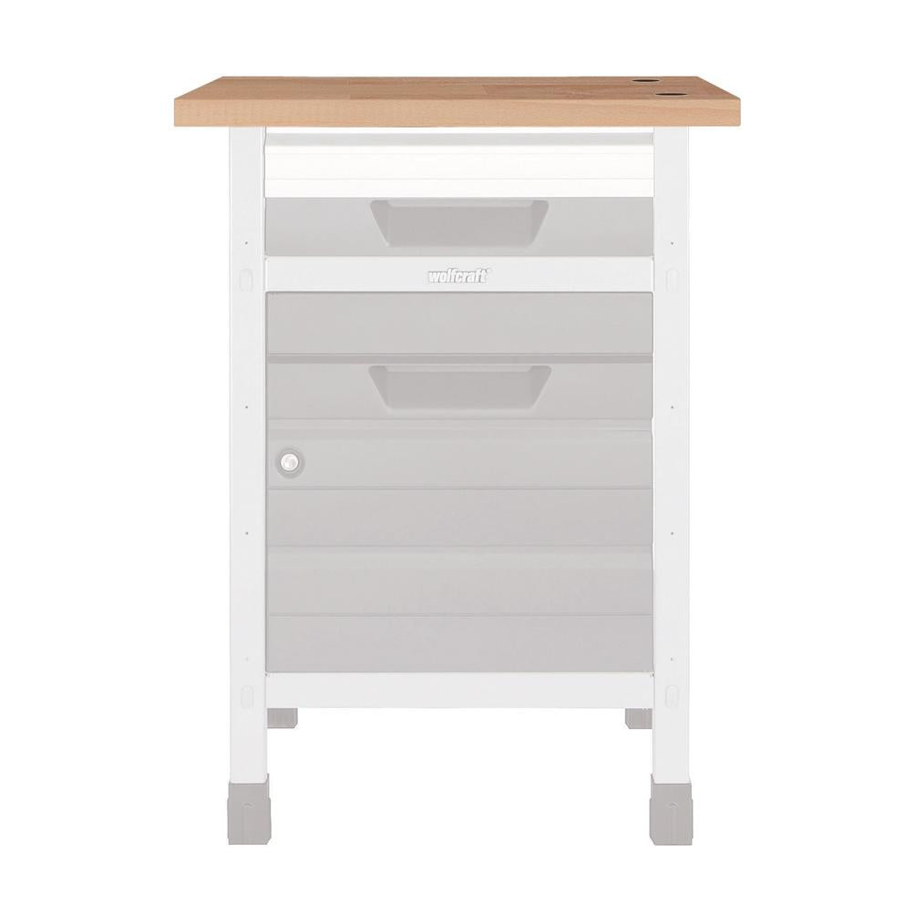 1 superfície de trabalho em faia S 650 x 650 x 30 mm Wolfcraft 6043000