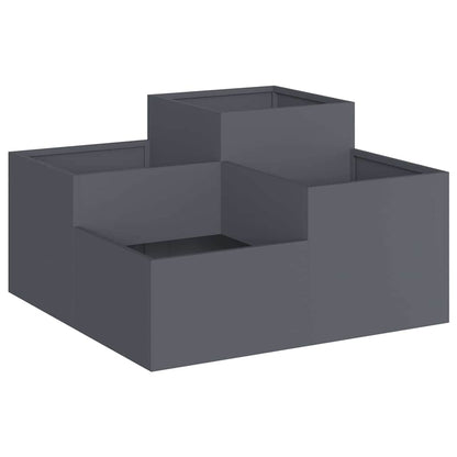 Maceta Para Jardín Antracita 80 X 80 X 48 Cm Acero_0