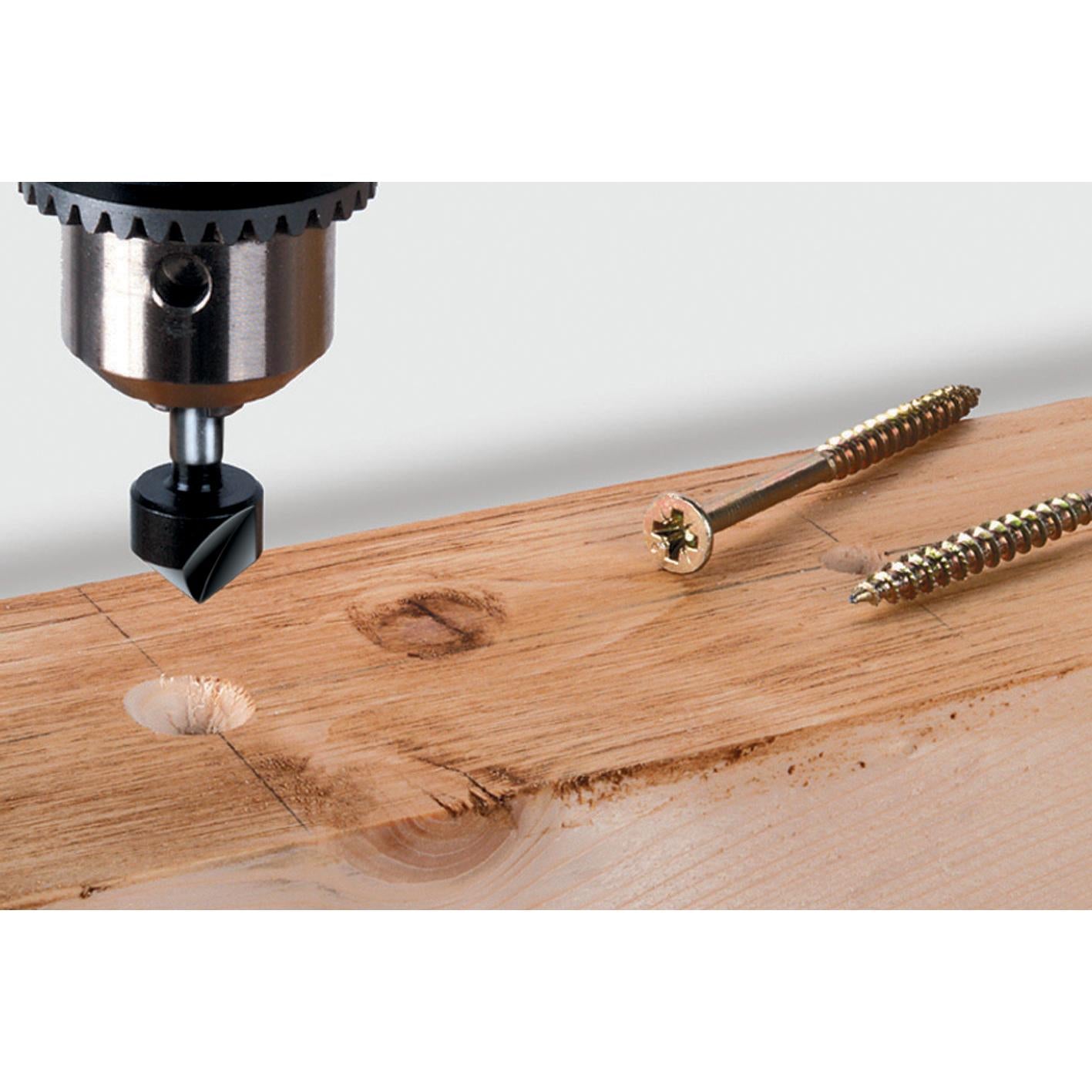 1 escareador HSS, haste de 8 mm Wolfcraft