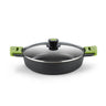 Panela baixa Bra Prior ECO+ com tampa em alumínio fundido, 36 cm