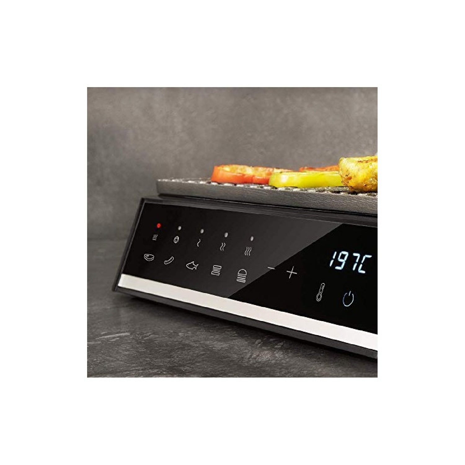 Parrilla Eléctrica Rock?ngrill Smart, 2000w De Potencia, Sistema De Ajuste De Tiempo Y Temperatura, Apertura 180º,placa Extraíbles Aptas Para Lavava_1