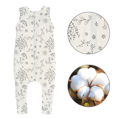 Saco De Dormir Con Pies Reversible T-m Jersey Algodón Black Dots-bloom_3