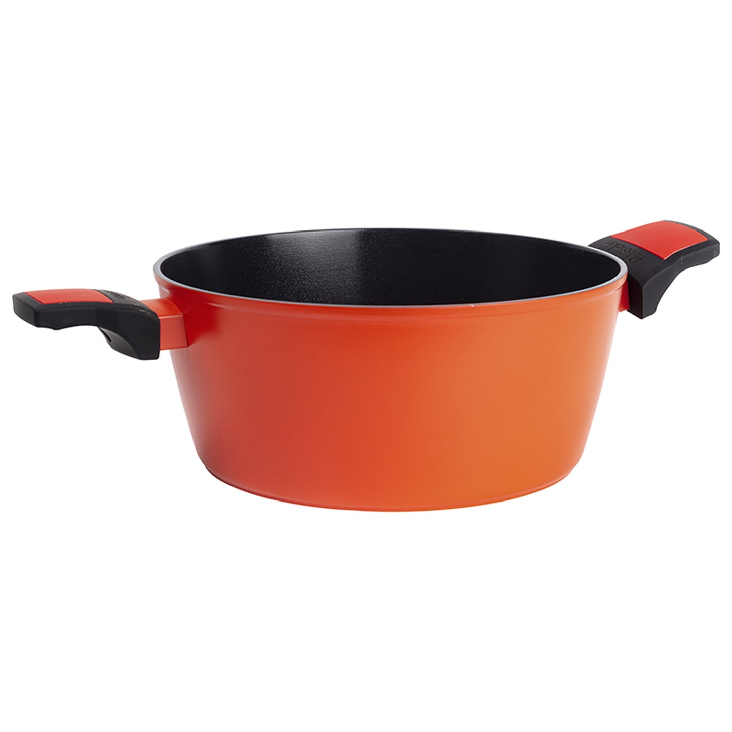 Cacerola Con Tapa En Aluminio Forjado Color Naranja - Ø28 X 13 Cm_4