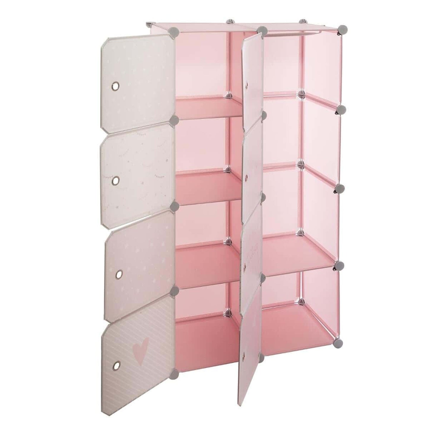 Well Home - Armario Taquillas Rosa Perfecto Para Organizar La Habitación De Tus Niños 65 X 31,5 X 125 Cm_3