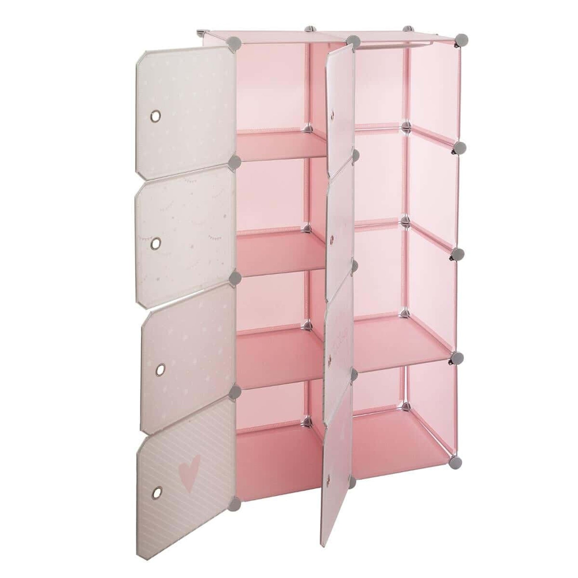 Well Home - Armario Taquillas Rosa Perfecto Para Organizar La Habitación De Tus Niños 65 X 31,5 X 125 Cm_3