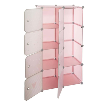 Well Home - Armario Taquillas Rosa Perfecto Para Organizar La Habitación De Tus Niños 65 X 31,5 X 125 Cm_3