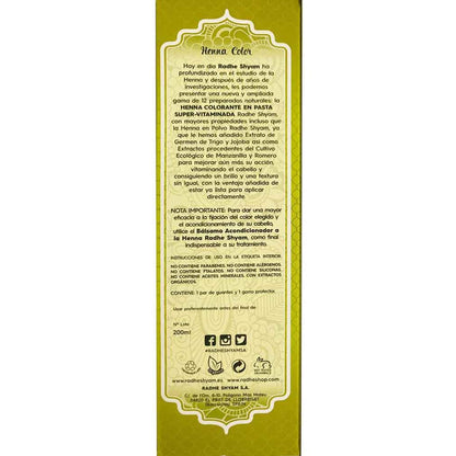 Pasta Neutra de Henna 200 Ml Radhe
