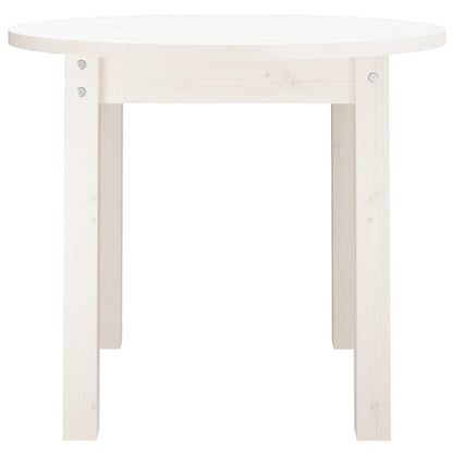Mesa De Centro De Madera Maciza De Pino Blanco Ø 55x45 Cm_3