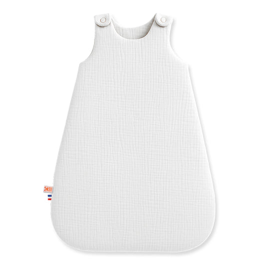 Saco De Dormir De Invierno De Algodón Orgánico Blanco_0