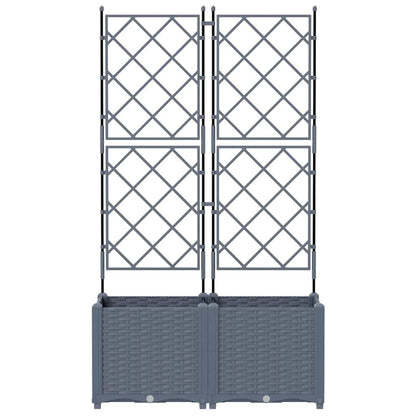 Macetero De Jardín 2 Uds. Gris Claro 80 X 40 X 143 Cm Pp_4