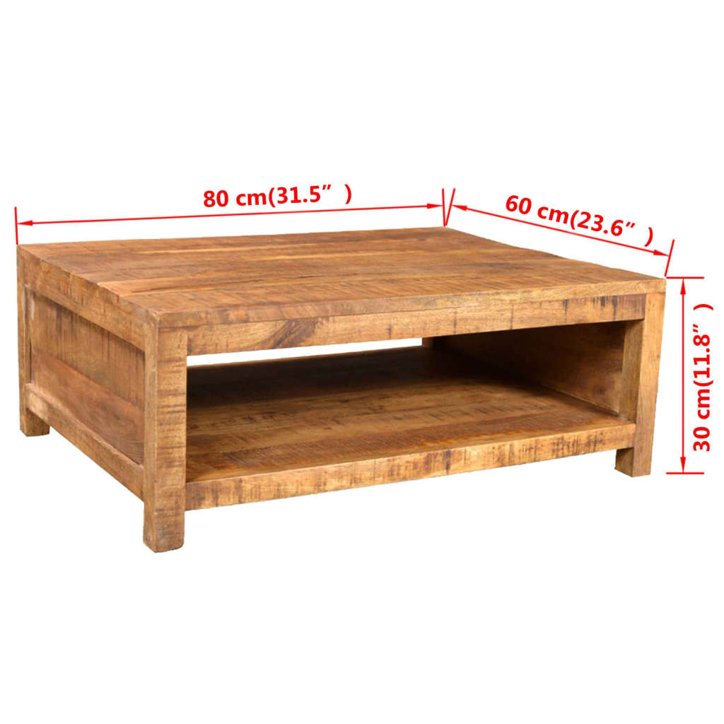Mesa De Centro De Madera Maciza De Mango_4