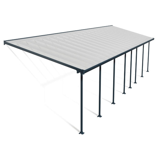 Canopy Fair Marquee Pérgola em alumínio 3x12,2 m Cinza